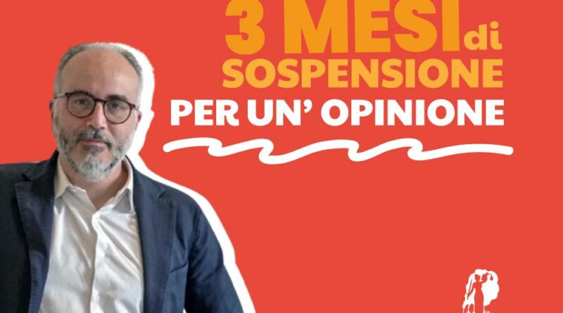 3 mesi di sospensione per un’opinione