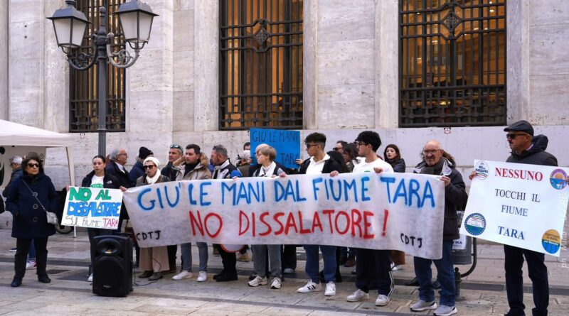 Sit-in in difesa del fiume Tara minacciato dal dissalatore